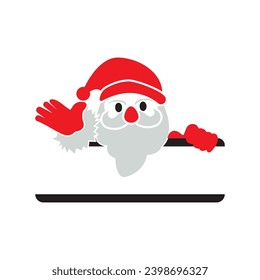 Vector isolated Santa Claus Father Christmas,design vector illustration