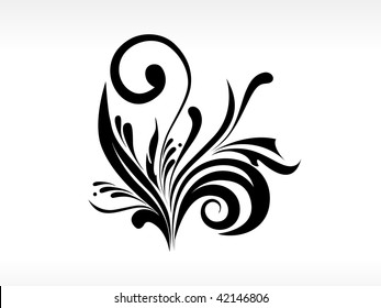 Vector Isolated Scroll Pattern Tattoo Illustration Stock Vector ...