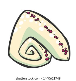 Vector isolated sea shell in cartoon style for children underwater illustration 