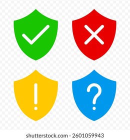 Vector isolated Security Shield icon set