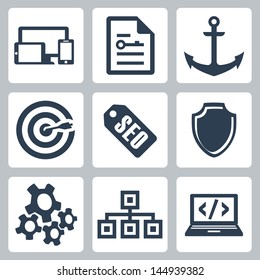 Vector isolated seo icons set #2