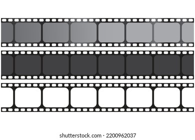 Vector isolated set of decorative film, photo film