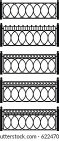 Vector isolated set of forged metal lattices of fence