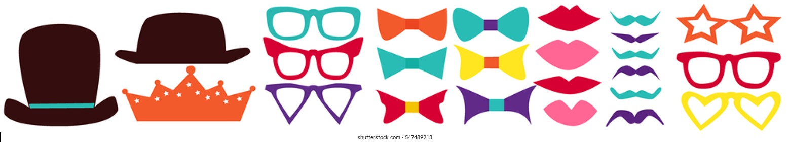 vector isolated set for photo shoots and a masquerade