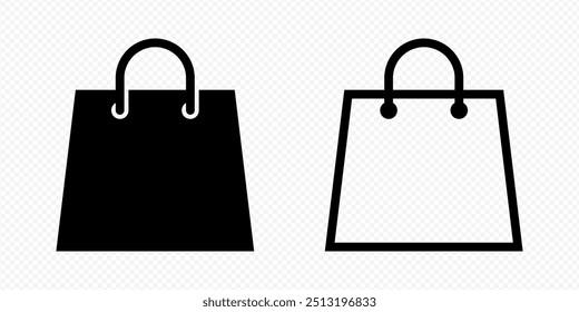 Vector isolated shopping bag icon set