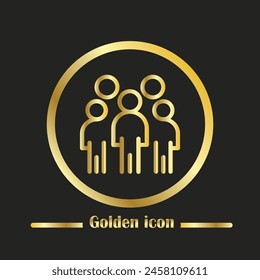 Símbolo de Vector aislado con oficina o tema de negocios - ícono de Vector de color dorado de alta calidad.