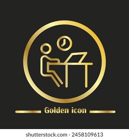 vector isolated sign symbol with office or business theme - high quality gold color vector icon.