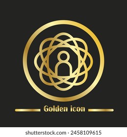 vector isolated sign symbol with office or business theme - high quality gold color vector icon.