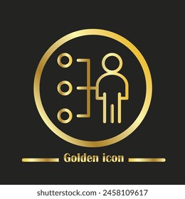 vector isolated sign symbol with office or business theme - high quality gold color vector icon.