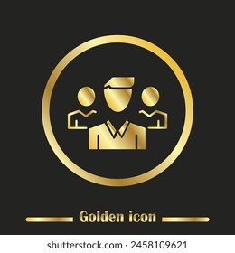 vector isolated sign symbol with office or business theme - high quality gold color vector icon.