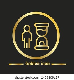 vector isolated sign symbol with office or business theme - high quality gold color vector icon.