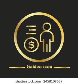 vector isolated sign symbol with office or business theme - high quality gold color vector icon.