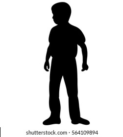 Boy Jumping Vector Silhouette Isolated Stock Vector (Royalty Free ...