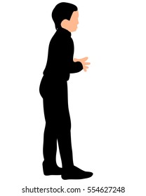 vector isolated silhouette of child