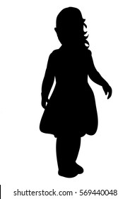 Girl Body Silhouette Vector Stock Vector (Royalty Free) 348034229 ...