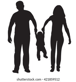 vector, isolated, silhouette family