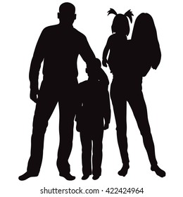 vector, isolated, silhouette family
