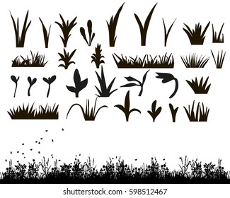 Download Wild Grass Silhouette Images Stock Photos Vectors Shutterstock