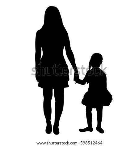 Free Free 303 Silhouette Mother Daughter Svg SVG PNG EPS DXF File