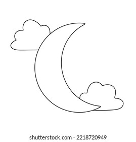 Vector isolated simple crescent