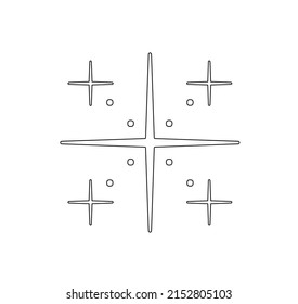 Ornamento simple simétrico vectorial aislado en el esténcil de la línea de contorno cuadrado de cuatro esquinas