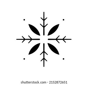Vector isolated simple symmetrical ornament in square four corners block contour black stencil