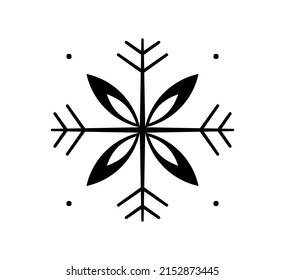 Vector isolated simple symmetrical ornament in square four corners block contour black stencil