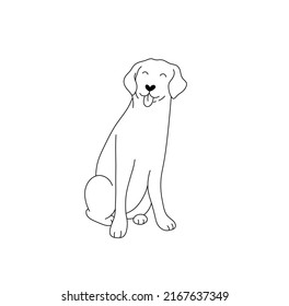 Labrador sitting outline Images, Stock Photos & Vectors | Shutterstock