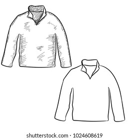 vector, isolated sketch sports jacket