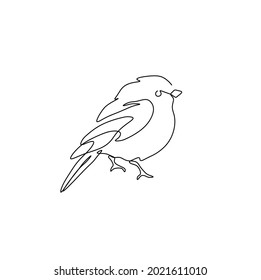 Vector Isolated Small Bird One Line Stock Vector (Royalty Free ...