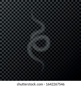 Vector isolated smoke on a transparent background.