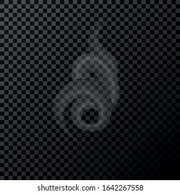Vector isolated smoke on a transparent background.