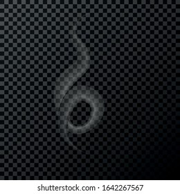 Vector isolated smoke on a transparent background.
