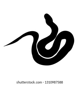 Vector Isolated Snake Silhouette Stock Vector (Royalty Free) 1310987588 ...