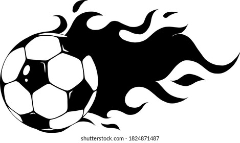 Vector isolated soccer ball. Vector football ball in black and white