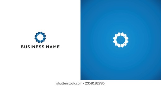 Vector isolated solar logo design template. Abstract Icon round shape.