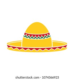 Vector Isolated Sombrero Illustration Colored