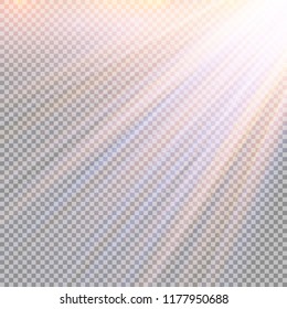 Vector isolated spotlight. Light effect. Glow light effect. Vector illustration. Christmas flash Concept.