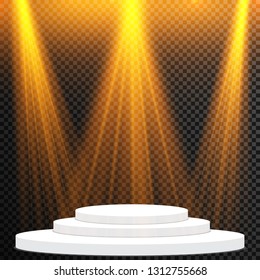 Vector isolated spotlight. Light effect. Glow light effect. Vector illustration. Christmas flash Concept.
