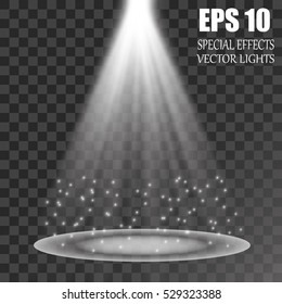 Vector isolated spotlight. Light effect