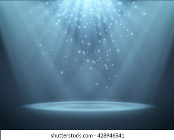Vector isolated spotlight. Scene illumination. Light effect