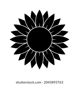 Vector Isolated Sunflower on White Background