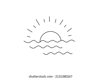 12,071 Black and white sunrise and sunset graphic Stock Illustrations ...