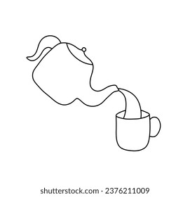 Vector isolated teapot 