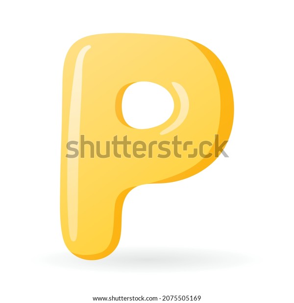 Vector Isolated Template Cartoon Letter P Stock Vector (royalty Free 