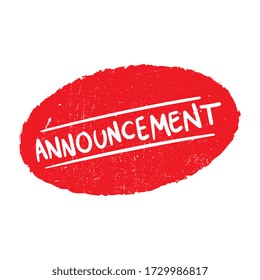Vector isolierte Textured Announcement Label