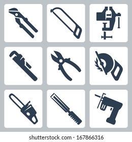 Vector isolated tools icons set