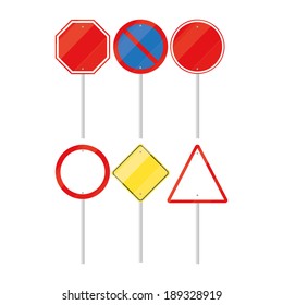 Vector Isolated Train Signal Icon Isolated On White Background