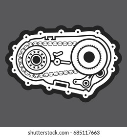 Vector isolated transfer case sign