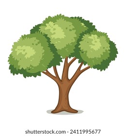 vector isolated tree on white background